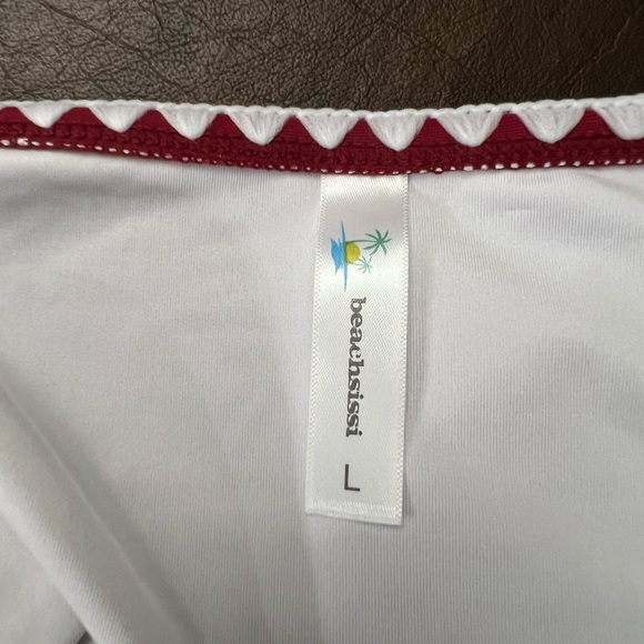 New Red High Waisted Bikini Bottoms, panty liner still intact - Picture 3 of 4